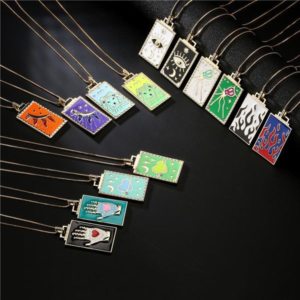 pendant necklaces ins vintage square geometric necklace gold-plated copper heart flame for women men fashion jewelry gift, Silver
pendant necklaces ins vintage square geometric necklace gold-plated copper heart flame for women men fashion jewelry gift, Silver