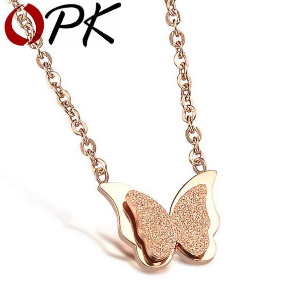 pendant necklaces opk jewelry stainless steel dull polish butterfly necklace rose gold color delicate women jewelry, 888 -30, Silver
pendant necklaces opk jewelry stainless steel dull polish butterfly necklace rose gold color delicate women jewelry, 888 -30, Silver