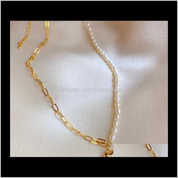 & pendants fashion pearl chain necklaces 18k gold hear pendant choker necklace jewelry for women party wedding drop delivery 2021 zmx02, Silver
& pendants fashion pearl chain necklaces 18k gold hear pendant choker necklace jewelry for women party wedding drop delivery 2021 zmx02, Silver