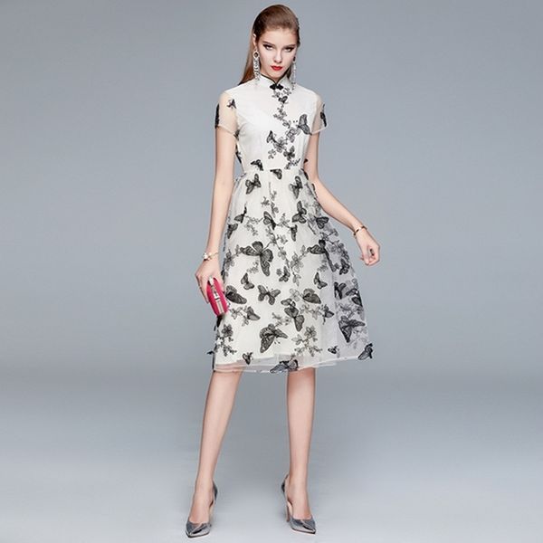 women summer mesh embroidery butterfly indie folk party dresses fashion vintage cheongsam dress 210525, Black;gray
women summer mesh embroidery butterfly indie folk party dresses fashion vintage cheongsam dress 210525, Black;gray