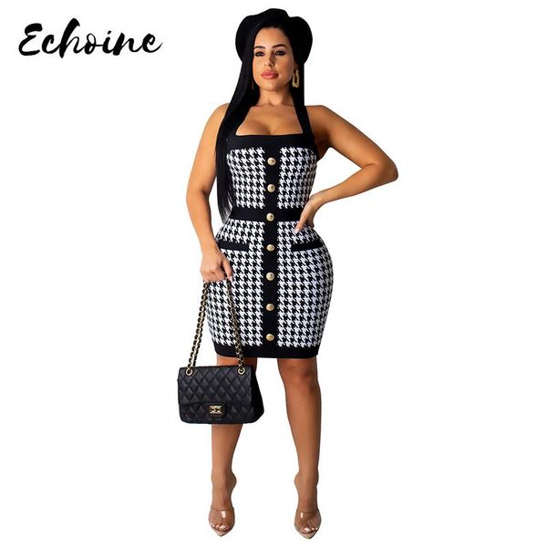echoine vintage houndstooth front buttons patchwork knee length dress women summer back cross zipper elegant dresses s-xl casual, Black;gray
echoine vintage houndstooth front buttons patchwork knee length dress women summer back cross zipper elegant dresses s-xl casual, Black;gray