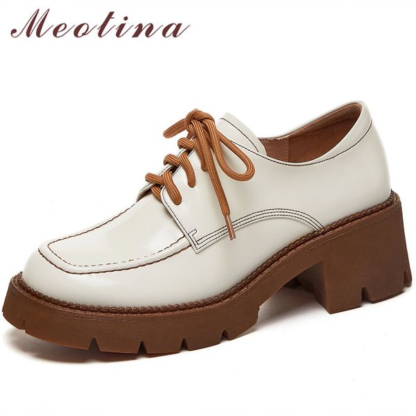 platform med heels genuine leather women shoes lace up chunky heel pumps round toe casual footwear female spring white 210517, Black
platform med heels genuine leather women shoes lace up chunky heel pumps round toe casual footwear female spring white 210517, Black