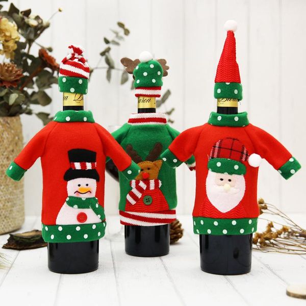 christmas decorations 1 set cute decoration red wine bottle covers clothes with hats party gift home decor dinner table
christmas decorations 1 set cute decoration red wine bottle covers clothes with hats party gift home decor dinner table