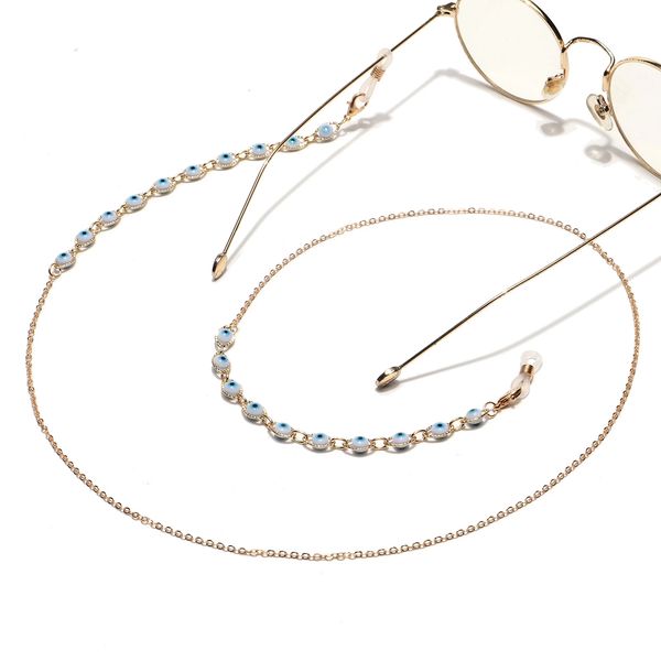 2021 chic simple gold color punk metal blue&white beads glasses chain fashion women trendy sunglasses chain jewelry
2021 chic simple gold color punk metal blue&white beads glasses chain fashion women trendy sunglasses chain jewelry