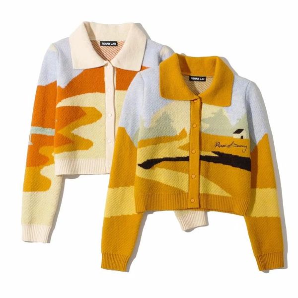women's knits & tees graffiti sweater women patchwork color cardigan turn down collar single breasted short sweatercoat ladies knitted, White
women's knits & tees graffiti sweater women patchwork color cardigan turn down collar single breasted short sweatercoat ladies knitted, White