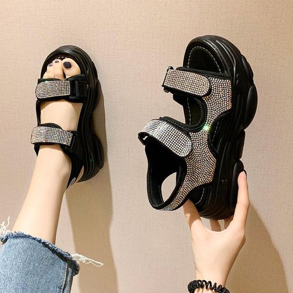 rimocy shiny crystal platform sandals wedges shoes for women summer chunky casual sport woman outdoor beach female dress, Black
rimocy shiny crystal platform sandals wedges shoes for women summer chunky casual sport woman outdoor beach female dress, Black