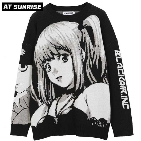 mens hip hop streetwear harajuku sweater vintage retro japanese style anime girl knitted sweater autumn cotton pullover 220114, White;black
mens hip hop streetwear harajuku sweater vintage retro japanese style anime girl knitted sweater autumn cotton pullover 220114, White;black