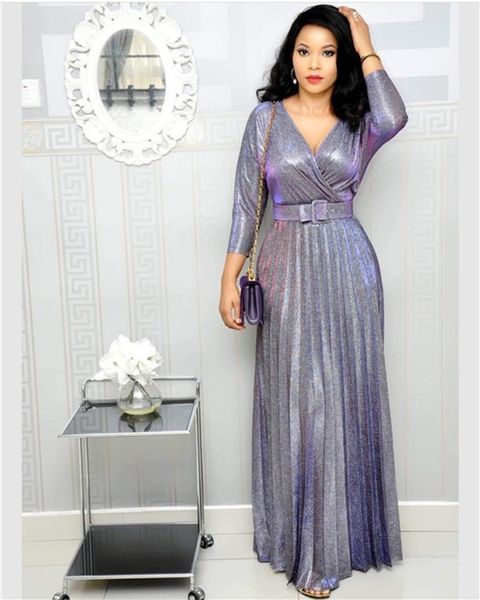 v ne long dress women sequin belt pleated vestidos dance wedding prom party night slim fit african dresses with poets, Red
v ne long dress women sequin belt pleated vestidos dance wedding prom party night slim fit african dresses with poets, Red