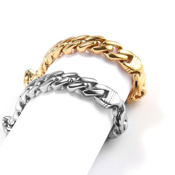 link, chain 2021 cuban bracelet for men women 316l stainless steel curb link bangle fashion jewelry, Black
link, chain 2021 cuban bracelet for men women 316l stainless steel curb link bangle fashion jewelry, Black