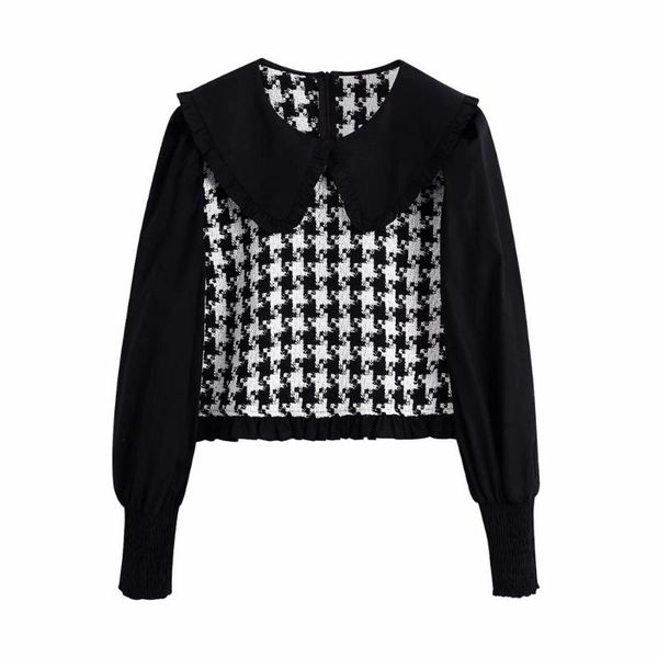 autumn women shirt plaid spliced long sleeves turn-down collar female fashion casual clothes women's blouses & shirts, White
autumn women shirt plaid spliced long sleeves turn-down collar female fashion casual clothes women's blouses & shirts, White