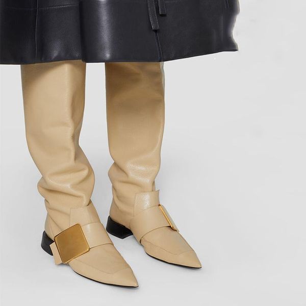 boots winter knight fashion catwalk leather long women shoes metal square buckle flat heel pointed over-the-knee boot, Black
boots winter knight fashion catwalk leather long women shoes metal square buckle flat heel pointed over-the-knee boot, Black