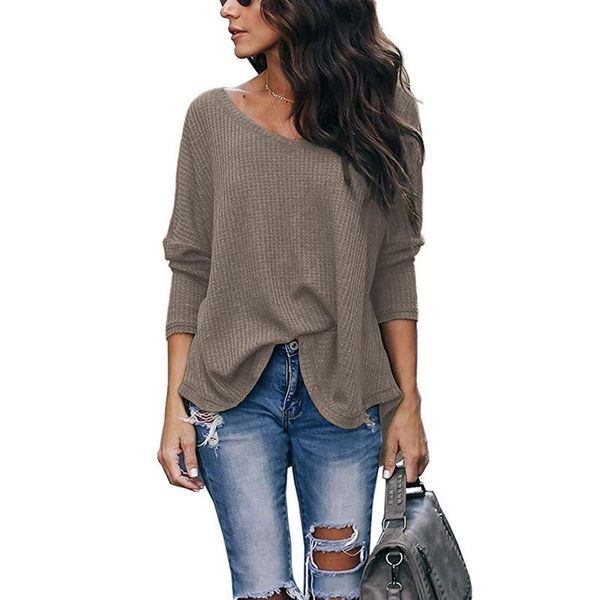 women's sweaters 2021 spring and autumn knit sweater v-neck solid color bottoming shirt casual full pullovers, White;black
women's sweaters 2021 spring and autumn knit sweater v-neck solid color bottoming shirt casual full pullovers, White;black
