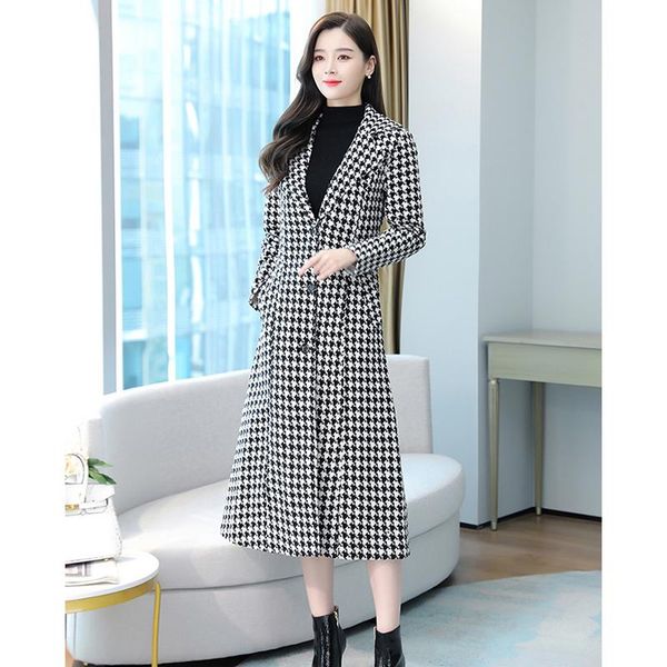 women's wool & blends long black white plaid jacket women autumn winter 2021 korean thick warm woolen coat slim houndstooth female oute
women's wool & blends long black white plaid jacket women autumn winter 2021 korean thick warm woolen coat slim houndstooth female oute