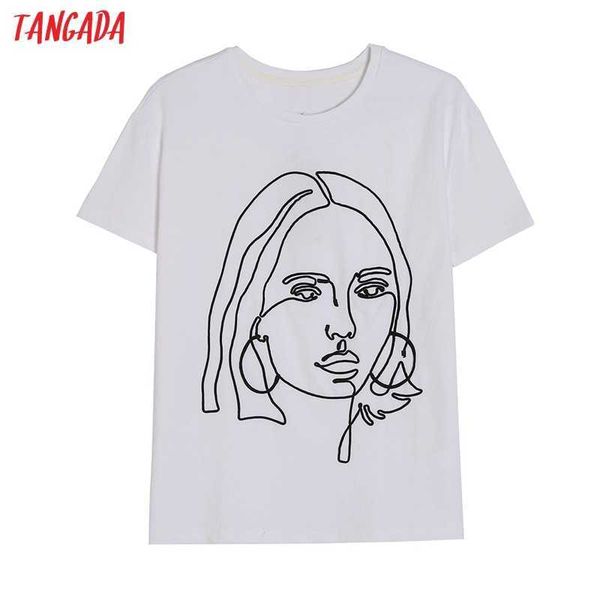 tangada women emboridery white cotton t shirt short sleeve ladies casual tee shirt high street wear 4h42 210609
tangada women emboridery white cotton t shirt short sleeve ladies casual tee shirt high street wear 4h42 210609