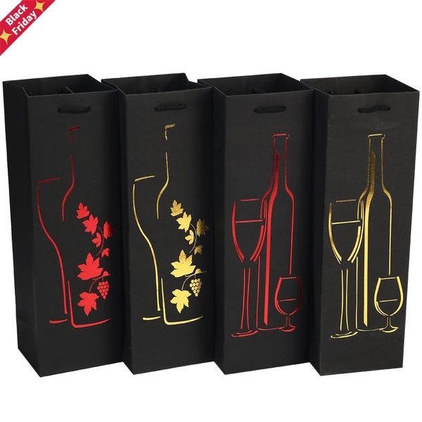 gift wrap paper bag wine bottle carrier festival party ribbon handle -stamping oil champagne packing
gift wrap paper bag wine bottle carrier festival party ribbon handle -stamping oil champagne packing