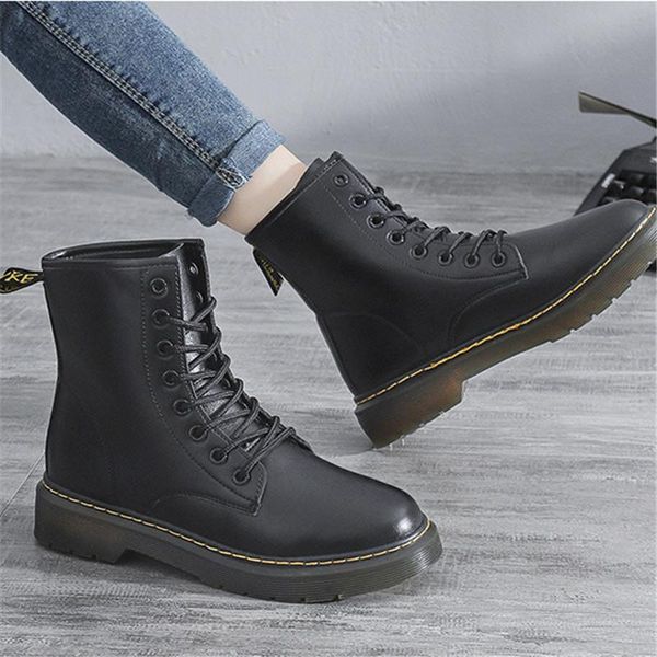 boots 2021 women's shoes autumn and winter women thick-soled high-quality, Black