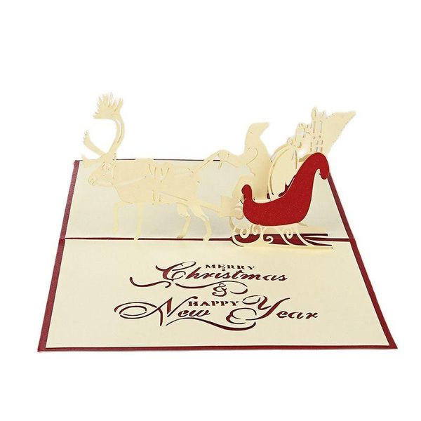 greeting cards handmade paper carving creative 3d stereo christmas deer cart year blessing card
greeting cards handmade paper carving creative 3d stereo christmas deer cart year blessing card