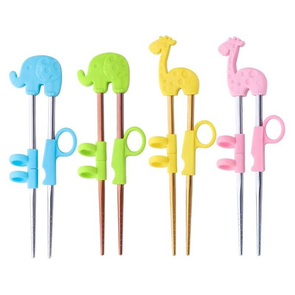 chopsticks 1pair stainless steel for kids cartoon learning chop sticks reusable training cute children tableware set
chopsticks 1pair stainless steel for kids cartoon learning chop sticks reusable training cute children tableware set