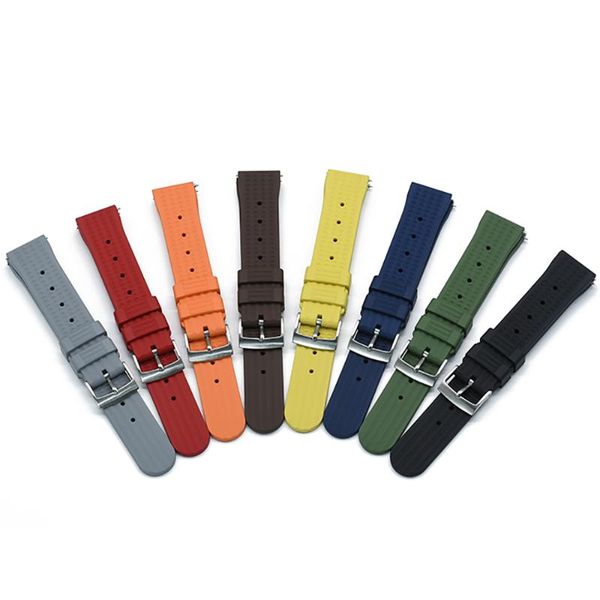 watch bands fluorine rubber watchband quick release waffle strap 20 mm for 22mm diving waterproof bracelet wrist accessories, Black;brown
watch bands fluorine rubber watchband quick release waffle strap 20 mm for 22mm diving waterproof bracelet wrist accessories, Black;brown