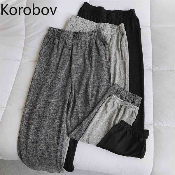 korobov korean women solid harem pants vintage high waist sweat pants womens clothing autumn new streetwear trousers 210430, Black;white
korobov korean women solid harem pants vintage high waist sweat pants womens clothing autumn new streetwear trousers 210430, Black;white