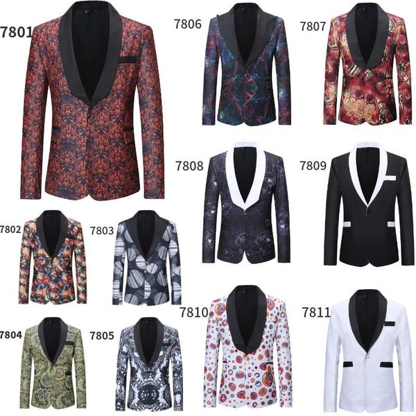 men's suits & blazers 2021 colorful stripe print men blazer wedding jacket design stylish casual male slim fit suit singer prom coat, White;black
men's suits & blazers 2021 colorful stripe print men blazer wedding jacket design stylish casual male slim fit suit singer prom coat, White;black