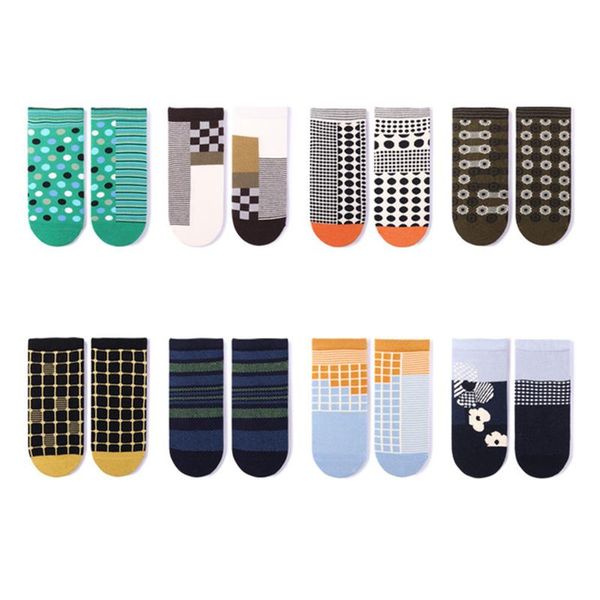 men's socks 2021 spring summer ab asymmetry geometric elements fashion boat cotton breathable sport retro academic style, Black
men's socks 2021 spring summer ab asymmetry geometric elements fashion boat cotton breathable sport retro academic style, Black