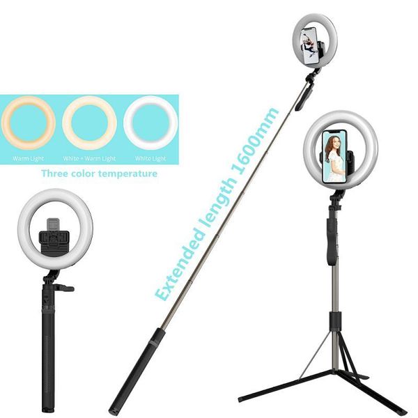 foldable tripod with 8inch led selfie ring light 4 in 1 wireless bluetooth stick for android ios phone monopods
foldable tripod with 8inch led selfie ring light 4 in 1 wireless bluetooth stick for android ios phone monopods