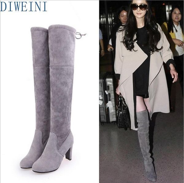 boots diweini 2021 flock leather women over the knee lace up high heels autumn woman shoes winter size 43, Black
boots diweini 2021 flock leather women over the knee lace up high heels autumn woman shoes winter size 43, Black