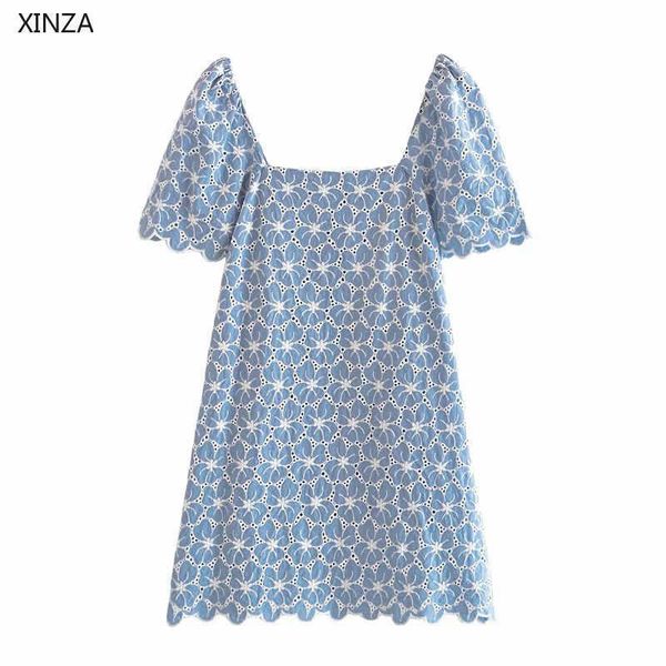 casual dresses embroidered summer women short puff sleeve openwork blue office lady back zip woman embroidery mini t2u2, Black;gray
casual dresses embroidered summer women short puff sleeve openwork blue office lady back zip woman embroidery mini t2u2, Black;gray
