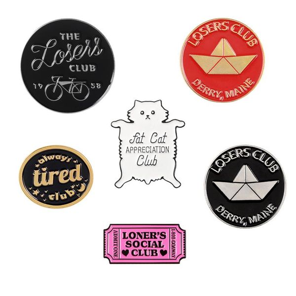 pins, brooches social club series pins tired losers loner enamel metal depressed badges lapel clothes bag women jewelry gift, Gray
pins, brooches social club series pins tired losers loner enamel metal depressed badges lapel clothes bag women jewelry gift, Gray