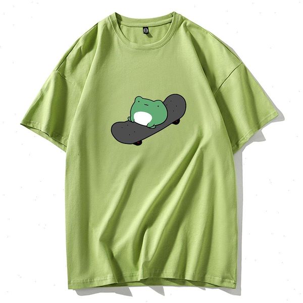 skateboard frog funny cute graphic tee women green aesthetic oversized t shirt harajuku casual summer streetwear, White
skateboard frog funny cute graphic tee women green aesthetic oversized t shirt harajuku casual summer streetwear, White