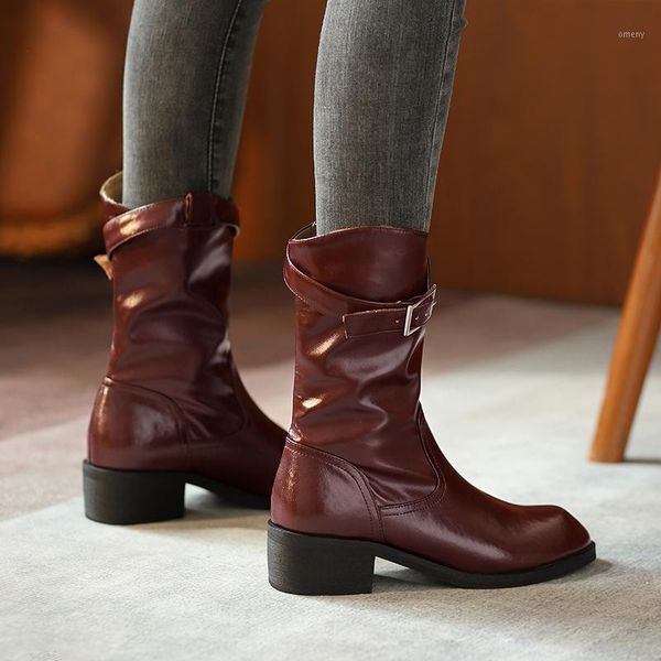 boots 2021 women shoes round toe thick heel winter mid-calf leather casual solid short for1, Black
boots 2021 women shoes round toe thick heel winter mid-calf leather casual solid short for1, Black