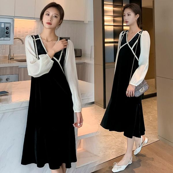 arrive spring maternity dress woman fashion style large size dresses pregnant clothing md-02890, White