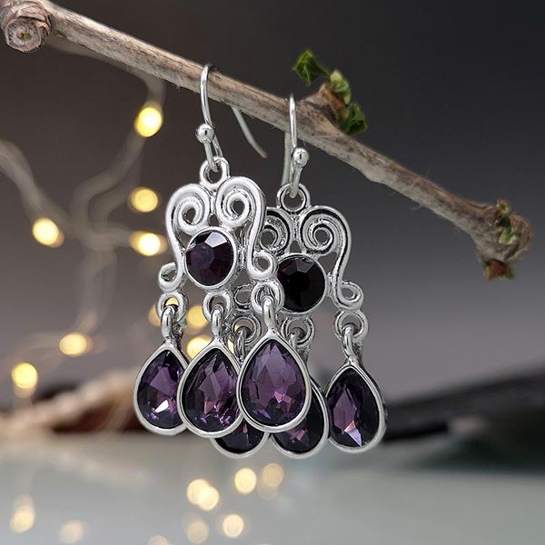 dangle & chandelier purple crystal hanging earrings korean retro court dynamic tassel for women fashion jewelry 2021 geometric earings, Silver
dangle & chandelier purple crystal hanging earrings korean retro court dynamic tassel for women fashion jewelry 2021 geometric earings, Silver