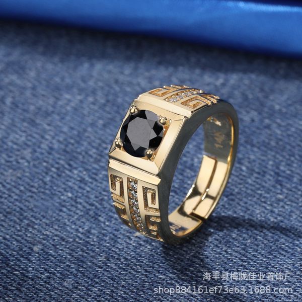 men's domineering great wall pattern men's ring zircon wedding ring plated 18k gold, Silver
men's domineering great wall pattern men's ring zircon wedding ring plated 18k gold, Silver
