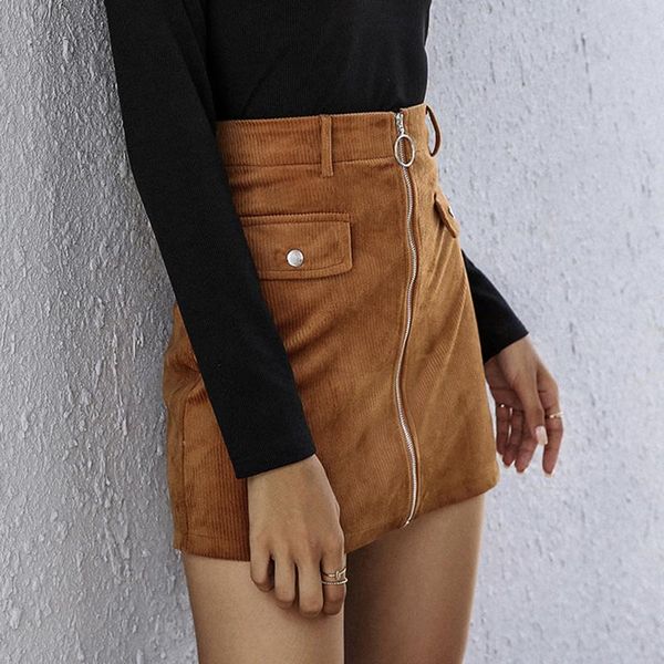 skirts womens solid corduroy zipper skirt bodycon short mini casual high waist evening party club wear etek #t1q, Black
skirts womens solid corduroy zipper skirt bodycon short mini casual high waist evening party club wear etek #t1q, Black