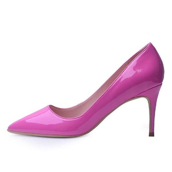 dress shoes women pumps rose red patent leather slip on 8cm thin high heels pointed toe party wedding shallow for, Black
dress shoes women pumps rose red patent leather slip on 8cm thin high heels pointed toe party wedding shallow for, Black