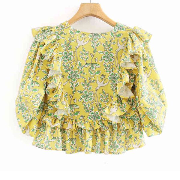 blouses harajuku loose and slim wild french print ruffled yellow middle sleeve chic women's shirt v-neck exposed female, White
blouses harajuku loose and slim wild french print ruffled yellow middle sleeve chic women's shirt v-neck exposed female, White