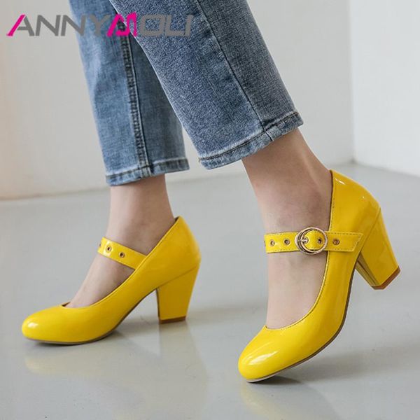 dress shoes annymoli high heels women patent leather thick mary janes buckle round toe party pumps lady red size 3-12, Black
dress shoes annymoli high heels women patent leather thick mary janes buckle round toe party pumps lady red size 3-12, Black