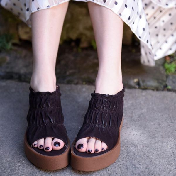 dress shoes artmu original thick sole roman sandals platform wedges heels neutral handsome genuine leather handmade 1613-1, Black
dress shoes artmu original thick sole roman sandals platform wedges heels neutral handsome genuine leather handmade 1613-1, Black