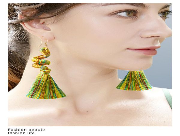 spiral spring cotton rope hand-knitted bohemian long-range stream supo earrings colorf ethnic wind ear hook women jllnyg, Bronze;silver
spiral spring cotton rope hand-knitted bohemian long-range stream supo earrings colorf ethnic wind ear hook women jllnyg, Bronze;silver
