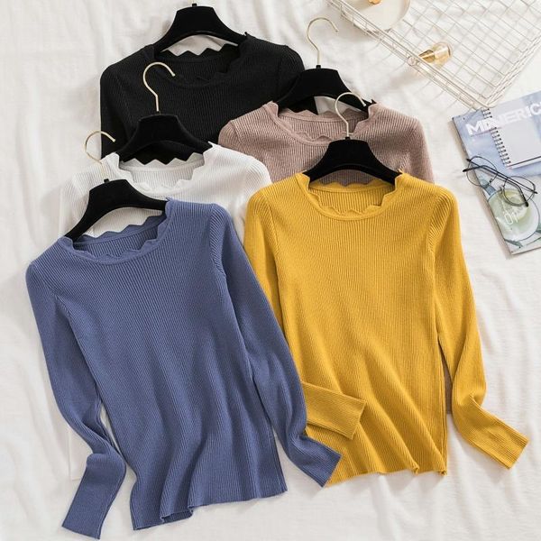 women's sweaters solid color winter style korean fashion lace round neck pullover sweater slim long sleeve knit 101g, White;black
women's sweaters solid color winter style korean fashion lace round neck pullover sweater slim long sleeve knit 101g, White;black
