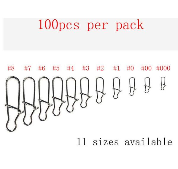 fishing hooks 100pcs safety snaps bait connector stainless steel hook lock snap swivels solid rings
fishing hooks 100pcs safety snaps bait connector stainless steel hook lock snap swivels solid rings