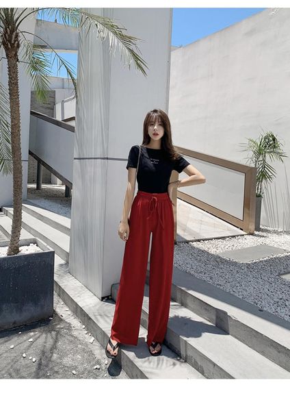 women's pants & capris soft comfort women 2021 high waist casual summer slacks ice silk ankle-length long trousers female, Black;white
women's pants & capris soft comfort women 2021 high waist casual summer slacks ice silk ankle-length long trousers female, Black;white
