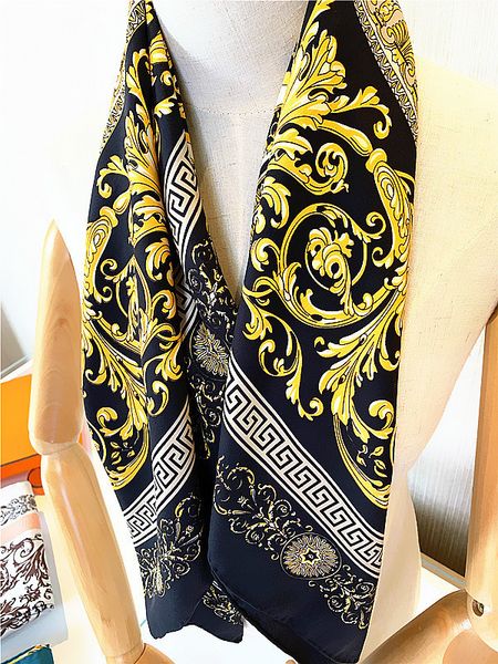 famous style 100% silk scarves of woman and men solid color gold black neck print soft fashion shawl women silks scarf square 90*90cm, Blue;gray
famous style 100% silk scarves of woman and men solid color gold black neck print soft fashion shawl women silks scarf square 90*90cm, Blue;gray