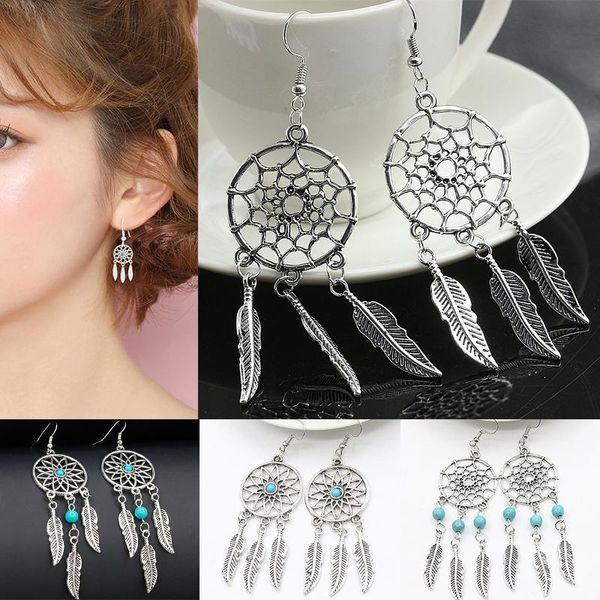 dangle & chandelier vintage feather tassels earring silver color dream catcher jewelry bead earrings hollow circle drop
dangle & chandelier vintage feather tassels earring silver color dream catcher jewelry bead earrings hollow circle drop