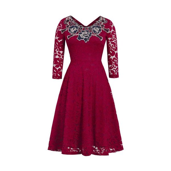 casual dresses autumn applique lace dress 1pcs, Black;gray
casual dresses autumn applique lace dress 1pcs, Black;gray