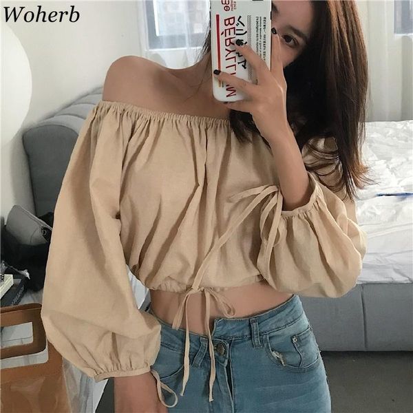 women's blouses & shirts woherb plus size long sleeve off shoulder crop women bandage shirt 2021 summer streetwear vintage lantern, White
women's blouses & shirts woherb plus size long sleeve off shoulder crop women bandage shirt 2021 summer streetwear vintage lantern, White