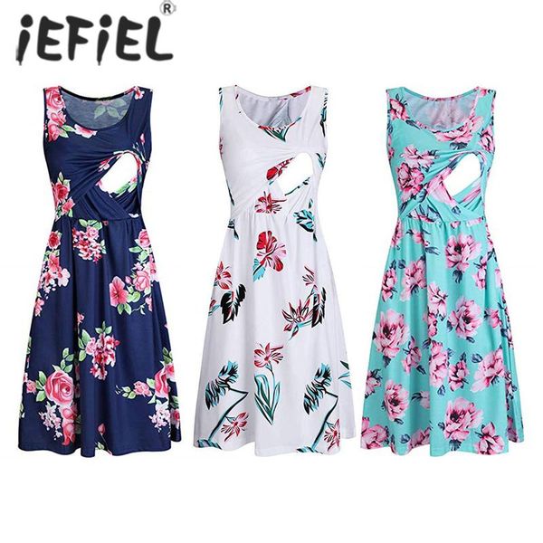 summer maternity dress pregnant women floral tunic breastfeeding pregnancy breast feeding clothes sleeveless nursing dresses, White
summer maternity dress pregnant women floral tunic breastfeeding pregnancy breast feeding clothes sleeveless nursing dresses, White