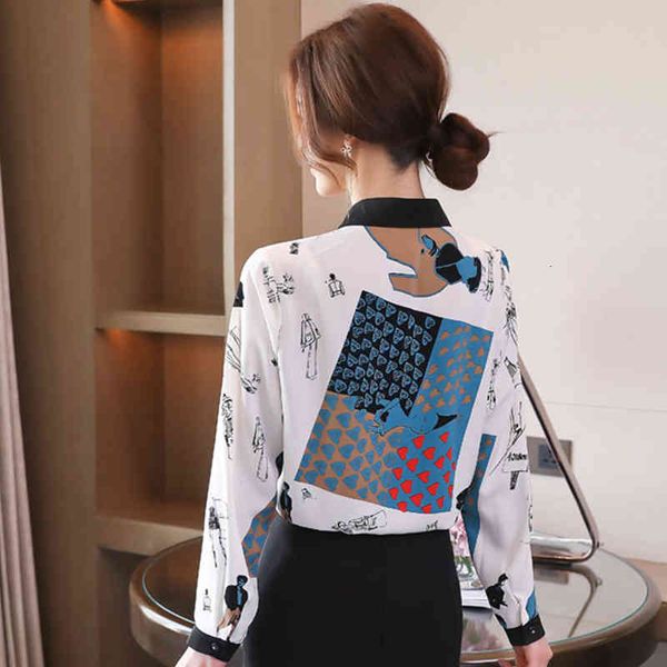 sweaters women chiffon blouse fashion print ladies elegant long sleeve casual blouses female work wear office shirts, White;black
sweaters women chiffon blouse fashion print ladies elegant long sleeve casual blouses female work wear office shirts, White;black